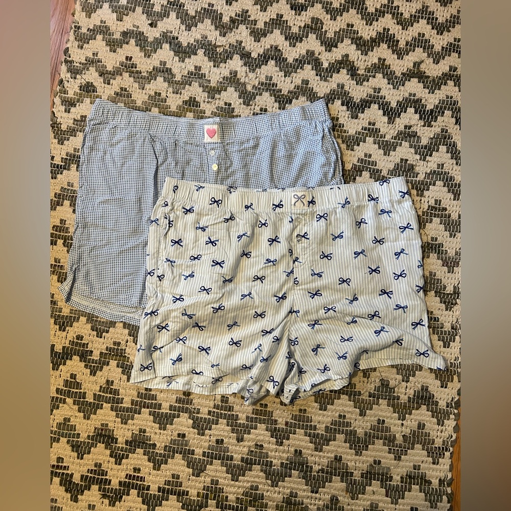 Blue and White Patterned Boxers